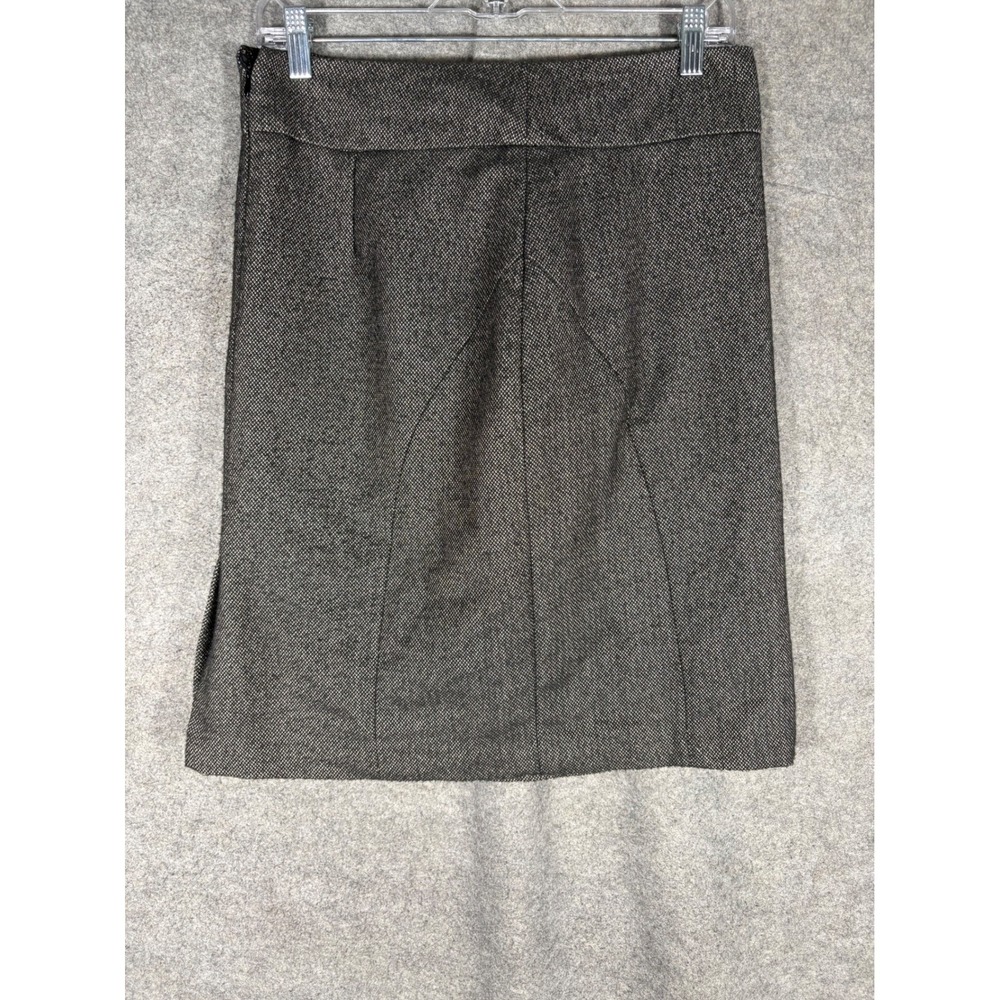 Banana Republic Womens Brown Tweed Pencil Skirt Side Zip Knee Length Size 8